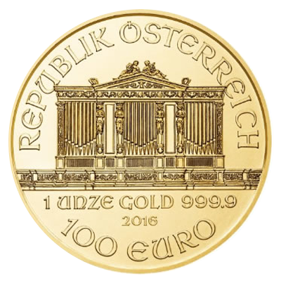 Wiener Philharmoniker gold coin - 100 EURO Nominal value
