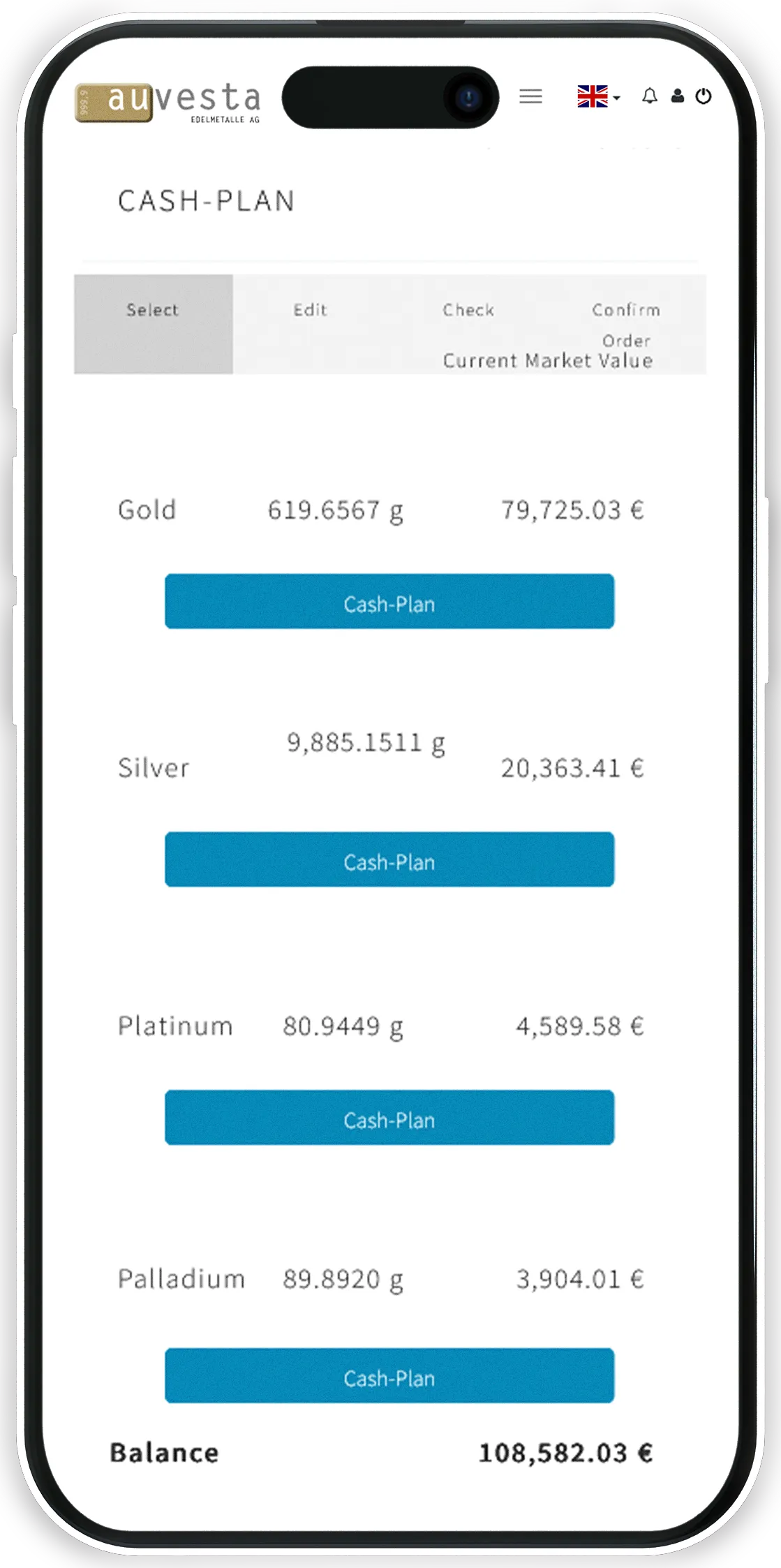 Cash-Plan - set up once, pay off regularlyn
