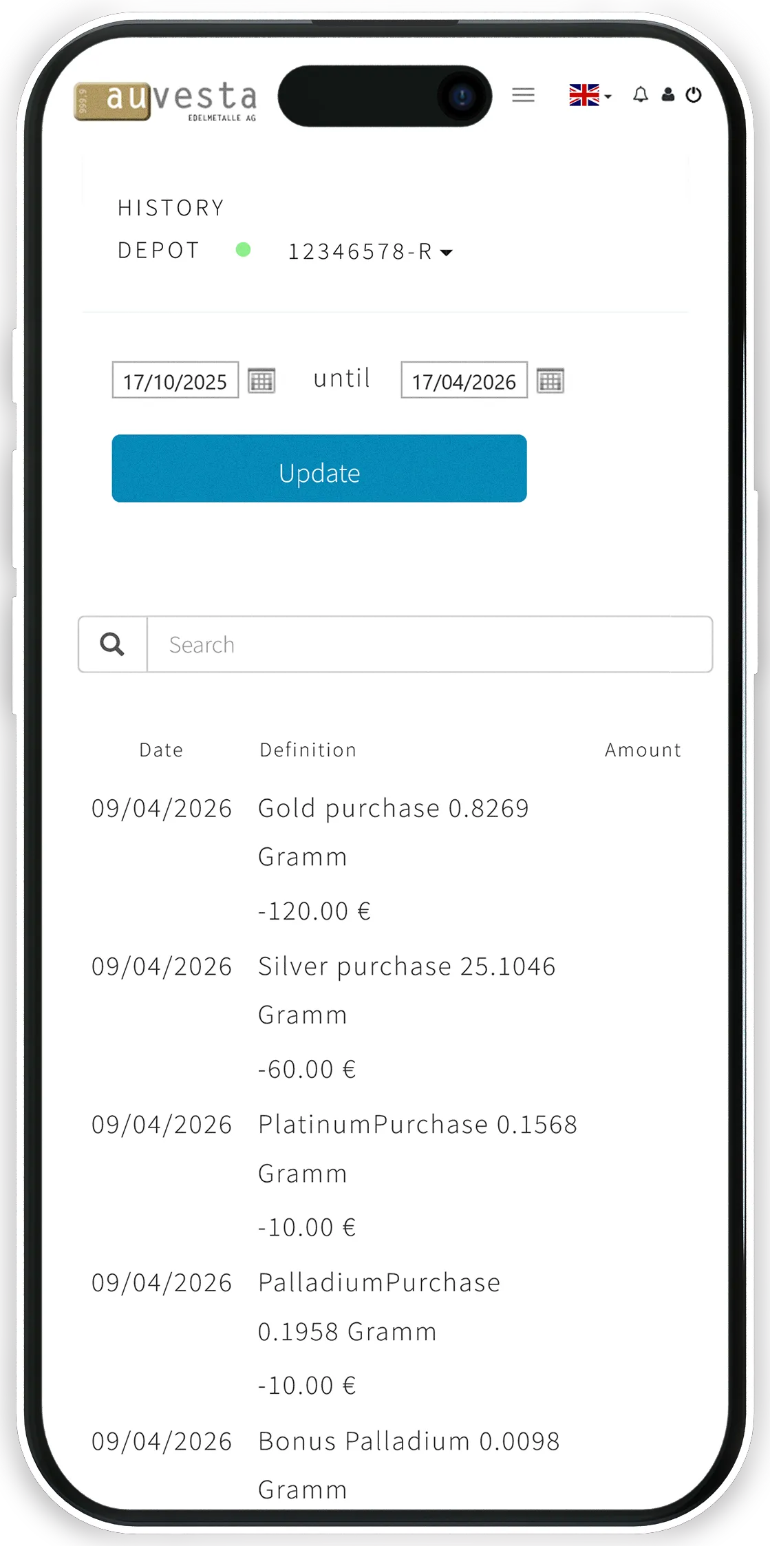 Purchases - An invoice is created for each purchase.